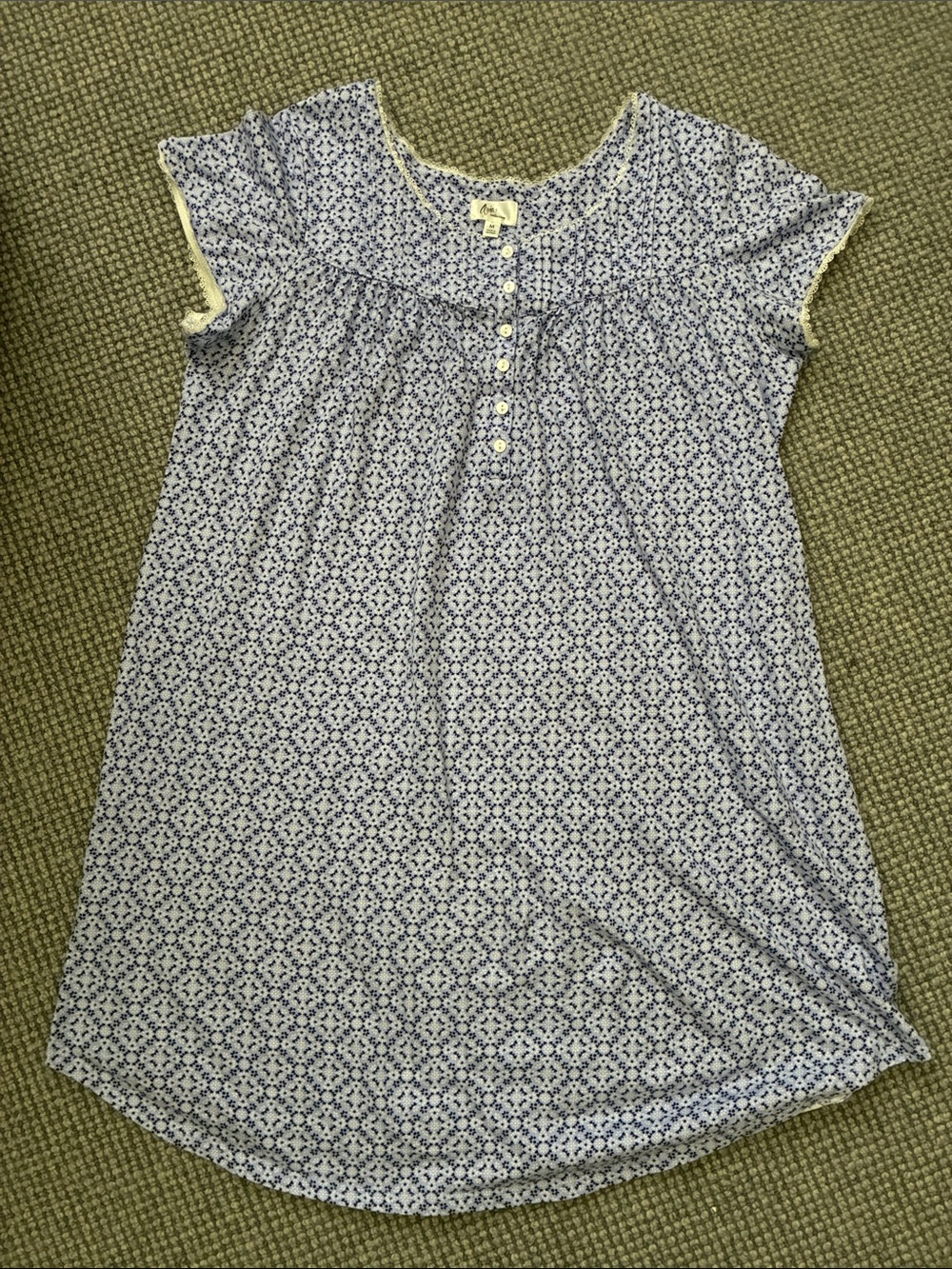 Aria Short Geometric Print Nightgown 100% Cotton Size 8-10